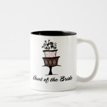 Aunt of the Bride Cake Coffee Mugs