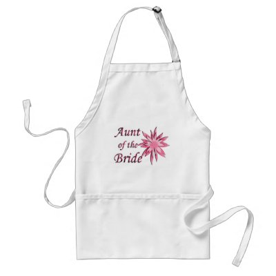 Aunt of the Bride Pink Apron by Bridesrus
