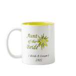 Aunt of the Bride Yellow Mugs