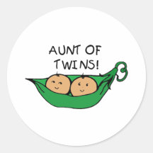 Aunt of Twins Pod Sticker