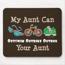 Aunt Outswim Outbike Outrun Triathlon Mousepad