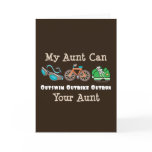 Aunt Outswim Outbike Outrun Triathlon Note Card