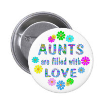 Aunt Pinback Buttons