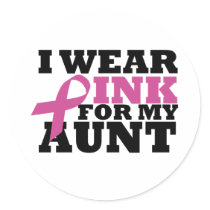 aunt round sticker
