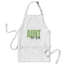 Aunt To Be (Green Block Font) Apron