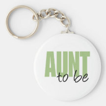 Aunt To Be (Green Block Font) Key Chain