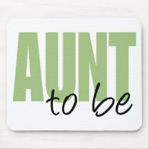 Aunt To Be (Green Block Font) Mousepad
