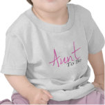 Aunt To Be (Pink Script) Tshirt