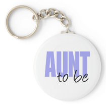 Aunt To Be (Purple Block Font) keychains