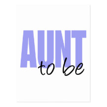 Aunt To Be (Purple Block Font) Post Cards