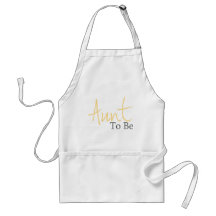 Aunt To Be (Yellow Script) Aprons