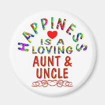 Aunt & Uncle Happiness magnets