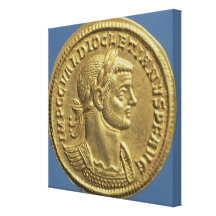 Aureus  of Diocletian  cuirassed Canvas Print