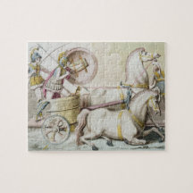 Auriges romains, du "dei de Costumi Romani", engr Puzzle Avec Photo