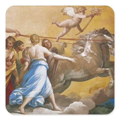 Aurora, 1613-14 square stickers by bridgemanart