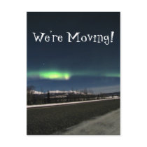 Aurora Borealis Night; Change of Address Postcards