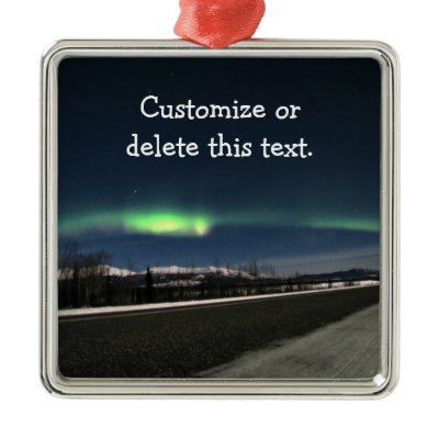 Aurora Borealis Night; Customizable Christmas Ornaments by Picture_Imperfect