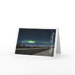 Aurora Borealis Night; Happy Birthday cards
