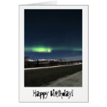 Aurora Borealis Night; Happy Birthday Cards