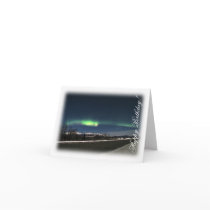 Aurora Borealis Night; Happy Birthday Greeting Card
