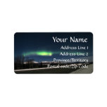 Aurora Borealis Night Personalized Address Label