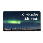Aurora Borealis Night Shipping Label