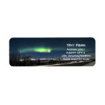 Aurora Borealis Night Return Address Label