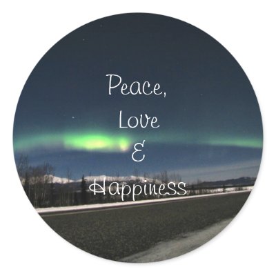 Aurora Borealis Night; Sweet Nothings Round Sticker by Picture_Imperfect