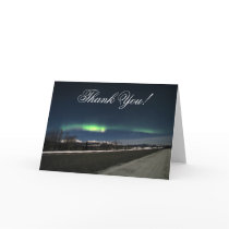 Aurora Borealis Night; Thank You Cards