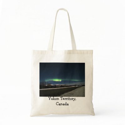 Aurora Borealis Night; Yukon Territory, Canada Bag by Picture_Imperfect