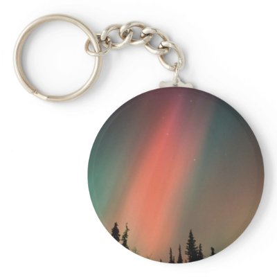 Aurora Borealis, Northern Lights, Alaska Key Chains by naturetees