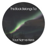 Aurora Borealis Streamer Round Sticker