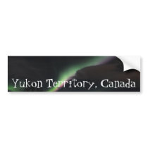 Aurora Borealis Streamer; Yukon Souvenir Bumper Stickers