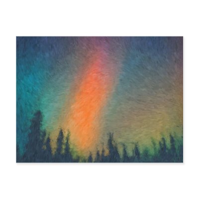 Aurora Borealis Van Gogh Post Cards by TNMgraphics