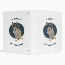 Ausky Dog Davy Bones 3 Ring Binders