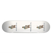 Ausky Dog with Baditude Skate Board Deck
