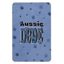 Aussie DUDE Rectangle Magnet