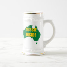 Aussie Inside Australian Beer Stein Coffee Mug