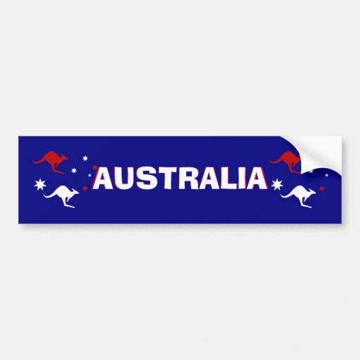 Aussie Kangaroo and Southern Cross  Bumper Sticker