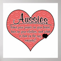 Aussie Paw Prints Dog Humour