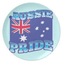 AUSSIE PRIDE with an Australian Flag Plates