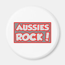 Aussies Rock! Fridge Magnet