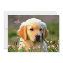 Austin Golden Labrador Puppy Custom Announcements