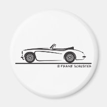 Austin Healey  3000 MK II Refrigerator Magnets
