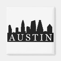 Austin Skyline Fridge Magnet