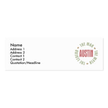 Austin the Man the Myth the Legend Business Card Template