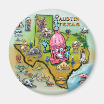 Austin TX Refrigerator Magnets