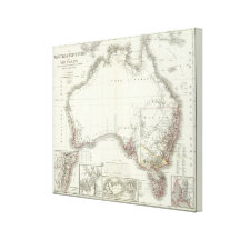 Austral-Continent Stretched Canvas Prints