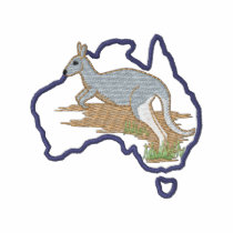 Australia and Kangaroo Embroidered Polo Shirt