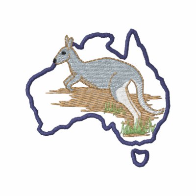 Australia and Kangaroo Embroidered Polo Shirt by ZazzleEmbroidery
